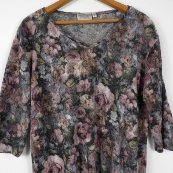 DANTELLE Blouse‎ Quarter Sleeve Floral Top - Picture 3 of 5
